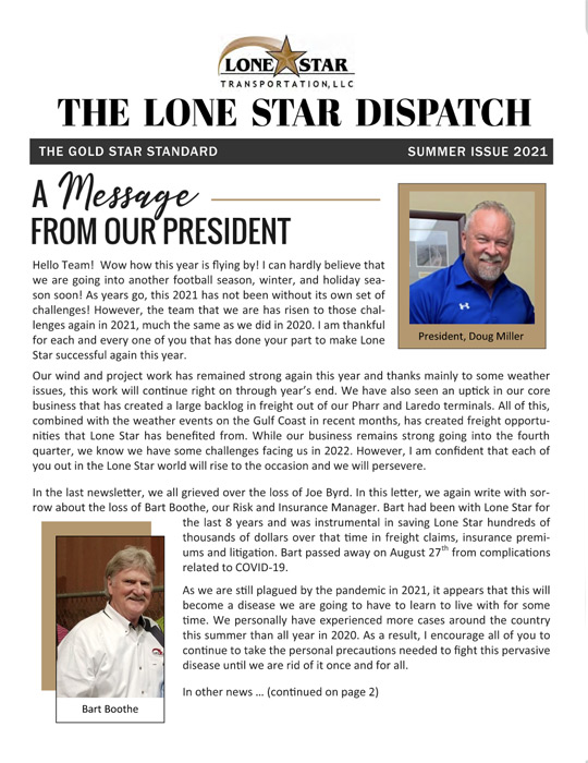 Lone Star Newsletter Winter 2021