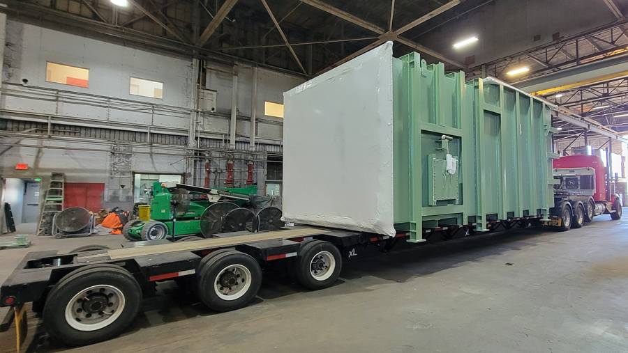Lone Star truck with construction project equipment parked inside terminal