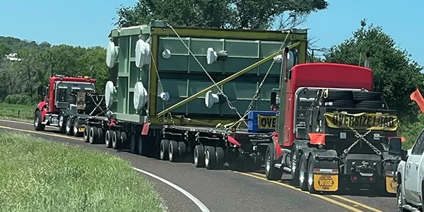 Lone Star Transportation convoy for specialized AI infrastructure